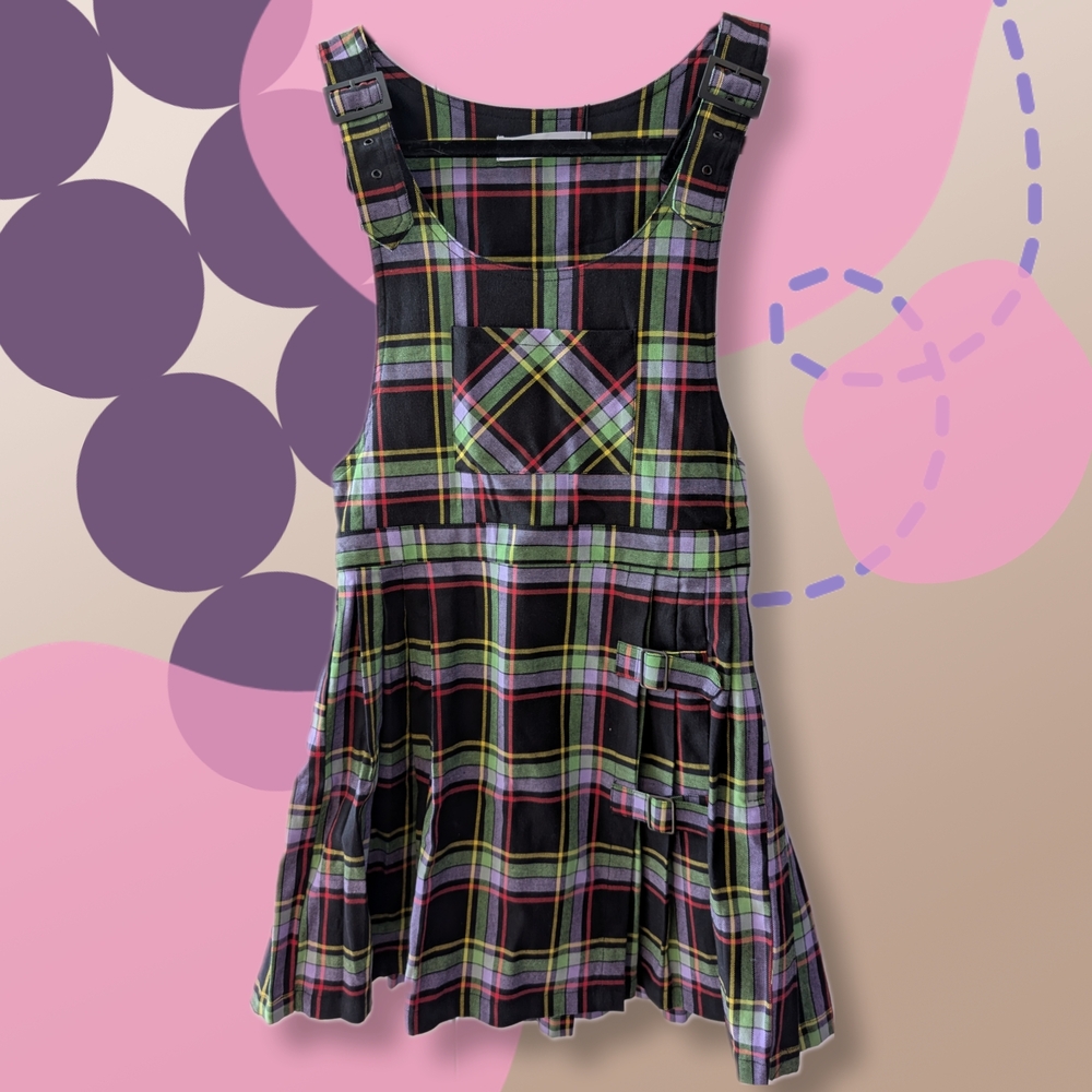 Plaid Pinafore Dress
